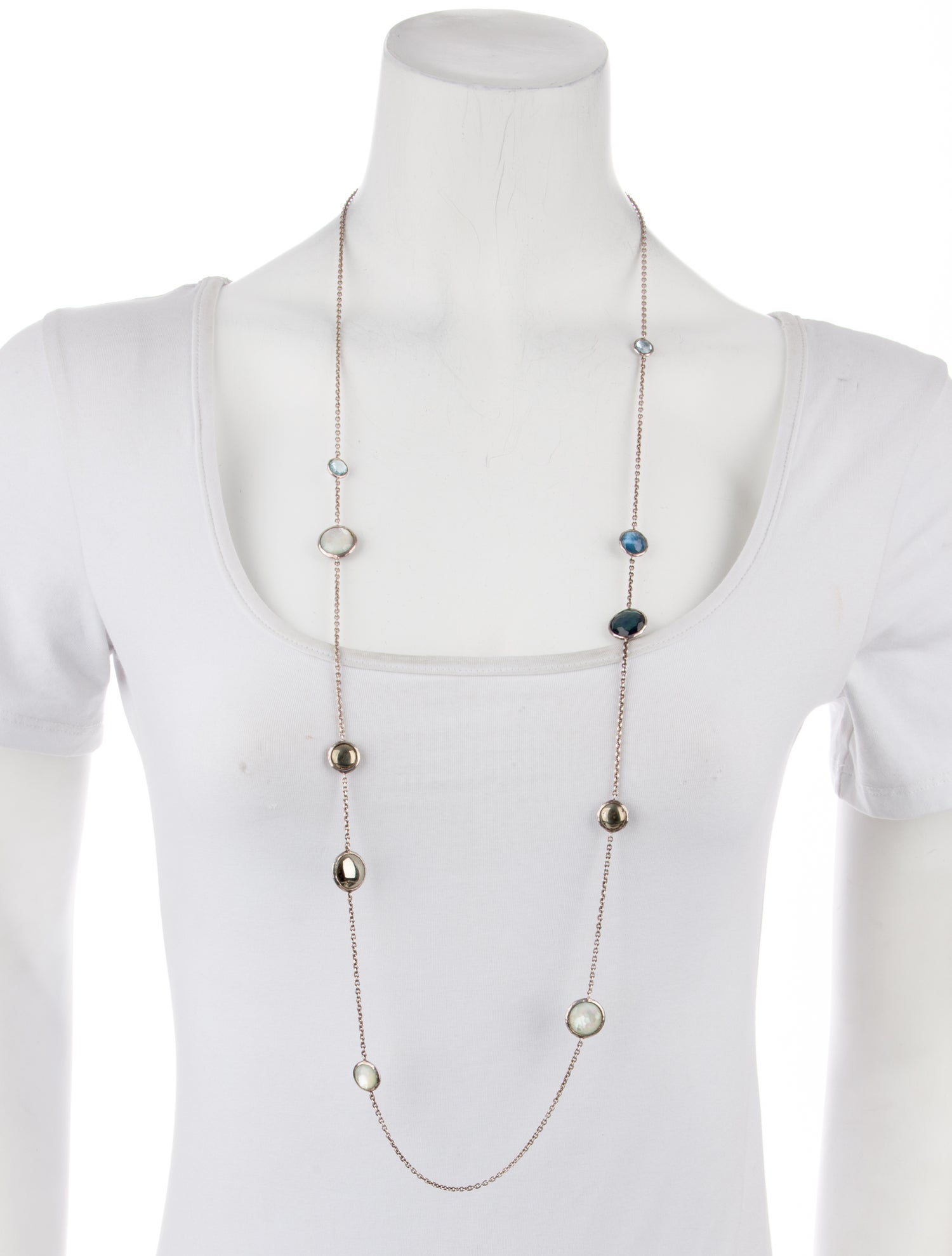 Ippolita Mother of Pearl & Multistone Doublet Long Station Necklace